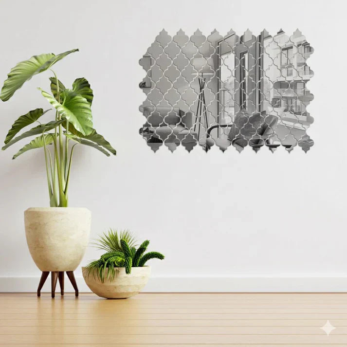 12-Piece Reflective Acrylic Mirror Decals