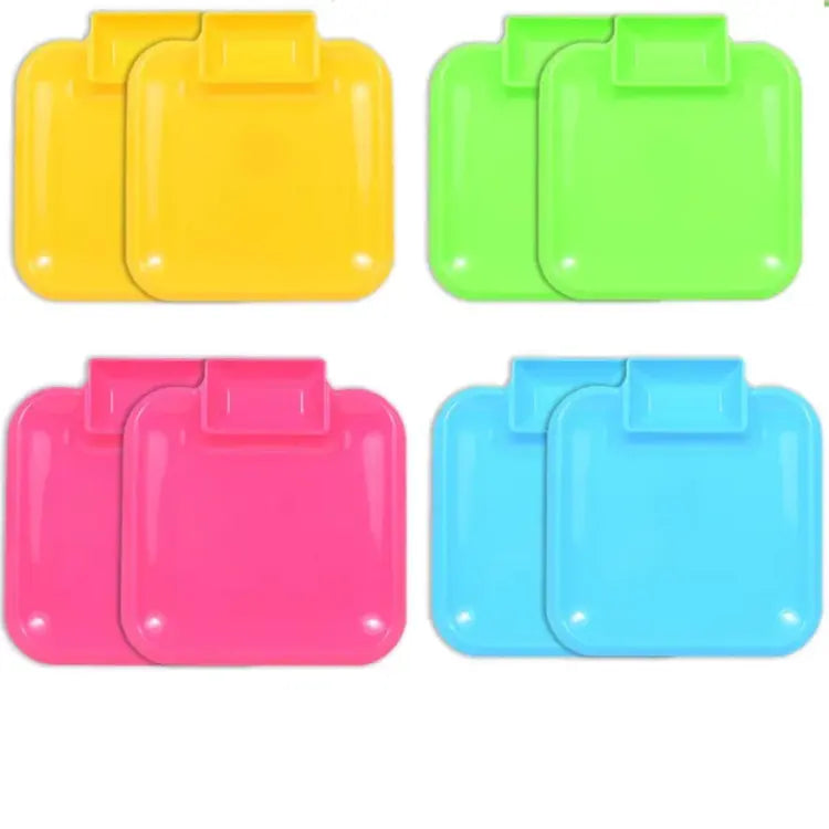 Pack Of 2 Square Snack Plate With Dip Space