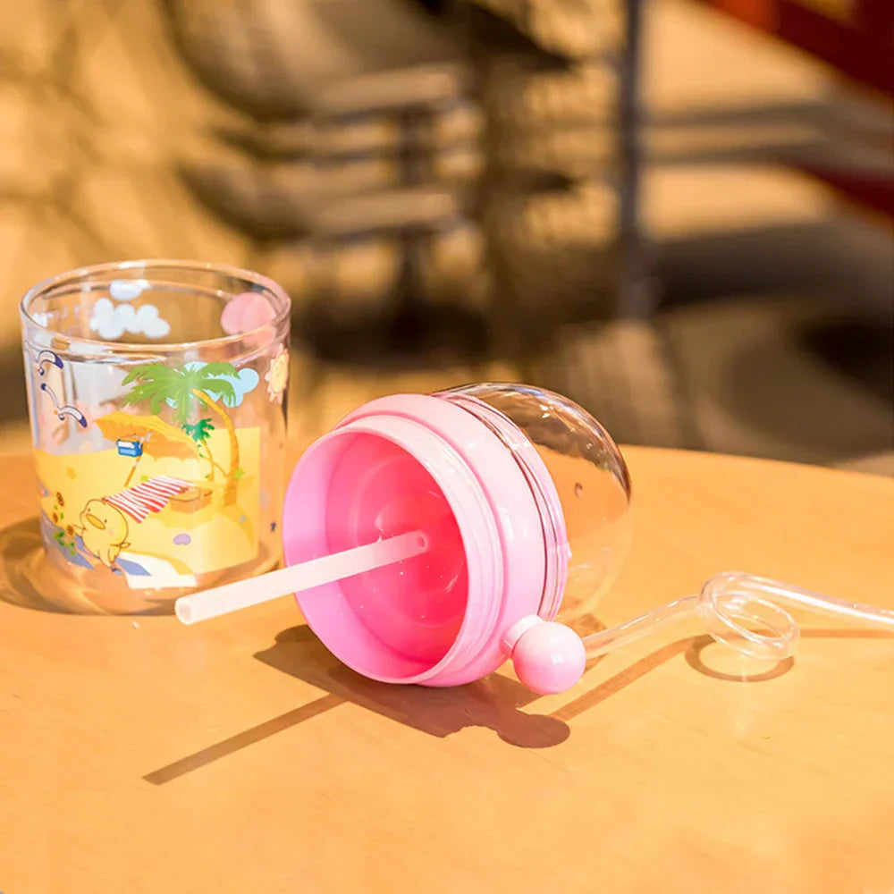 Fancy Dolphin Fountain Kids Water Bottle — Fun & BPA-Free