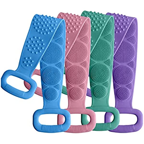 Silicone Back Scrubber Strap — Shower Deep Exfoliating Tool