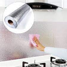 60x200cm Silver Aluminium Foil Self-Adhesive Kitchen Sheet