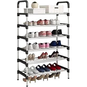 6-Shelf Stackable Shoe Storage Organizer — Space-Saving Rack