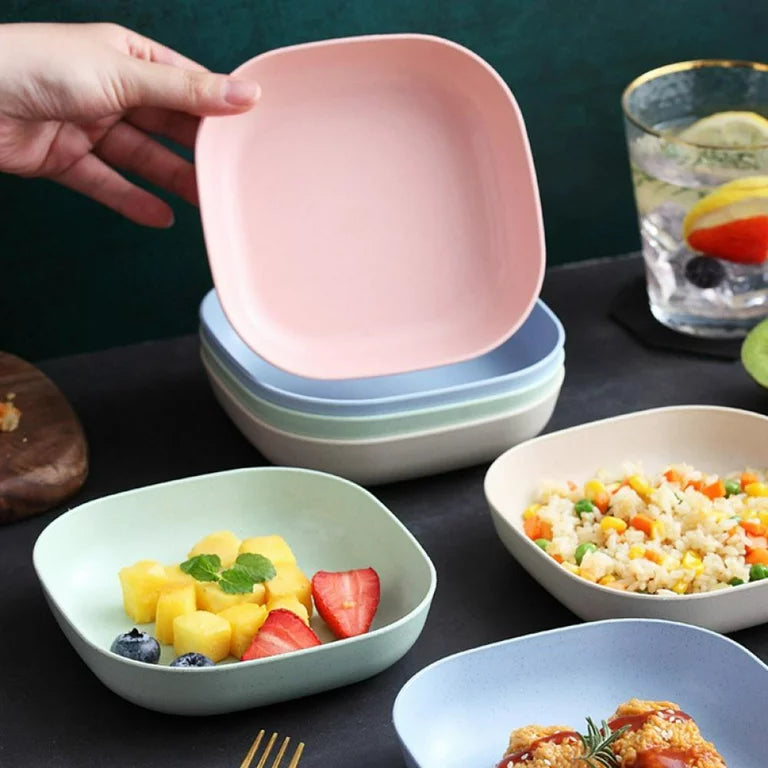 2-Piece Microwaveable Plate Nut Cake Fruit Snack Dessert Tray