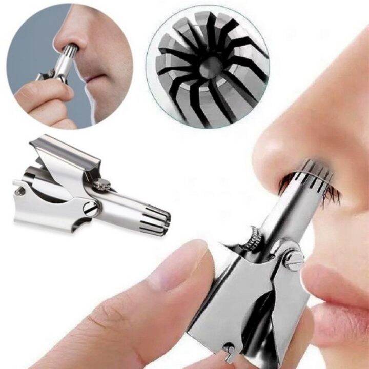 Stainless Steel Portable Manual Nose Hair Trimmer