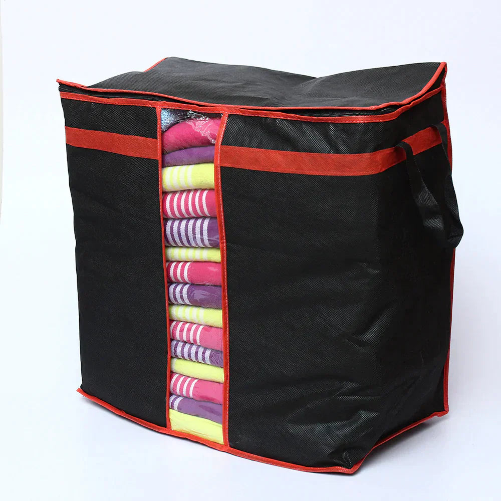 Black Portable Storage Organizer Bag — Travel & Daily Use