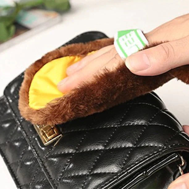 Shoe Polishing Glove With Soft Brush — Quick Wipe & Shine