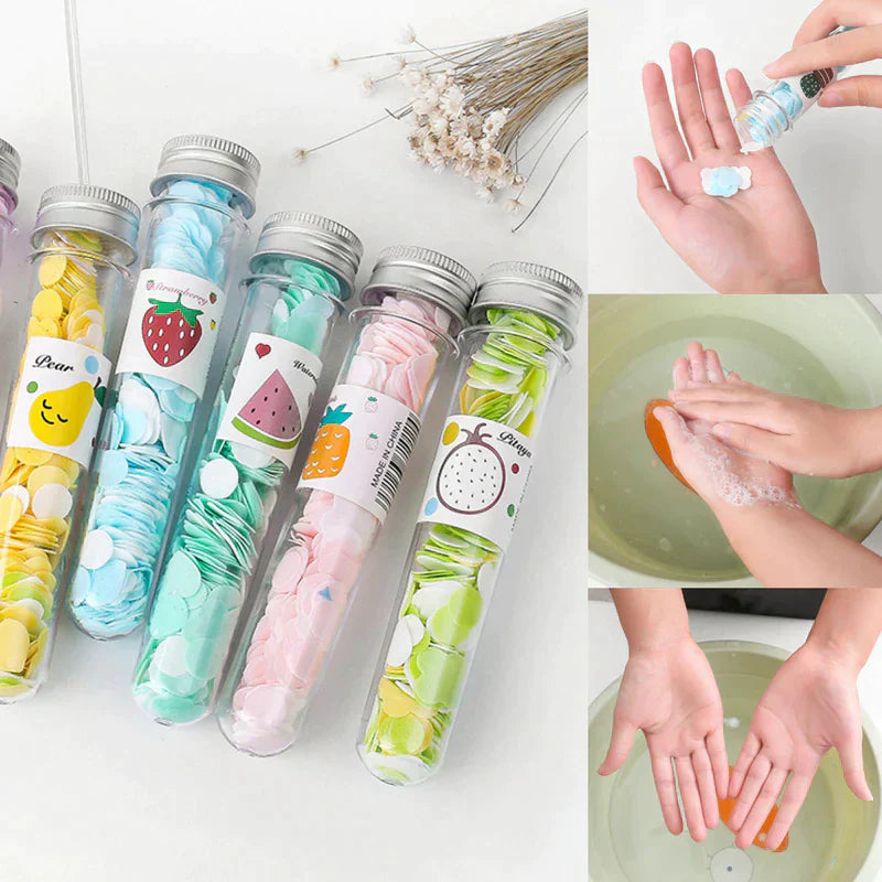 Portable Travel Soap Paper Tube — Hygienic Handwash Sheets