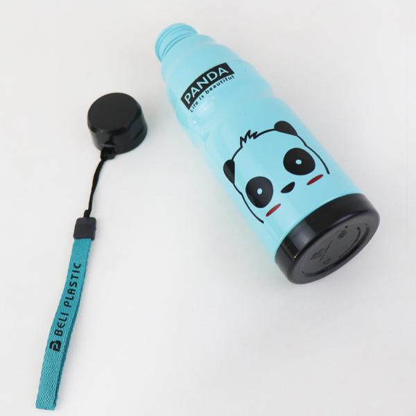 650ml Cute Panda Print Water Bottle — BPA-Free Leakproof