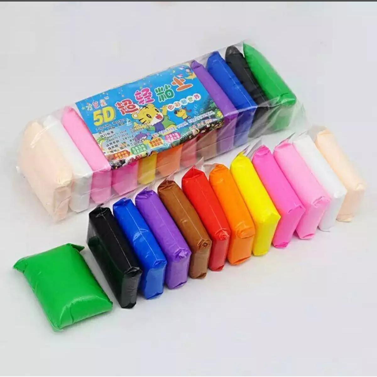 12-Color Foam Clay Dough Set — Kids DIY Art & Craft