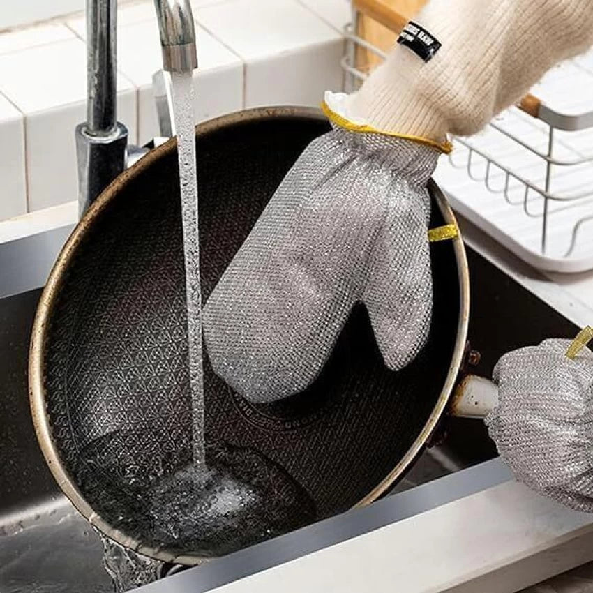 Reuseable Steel Wire Dishwashing Glove