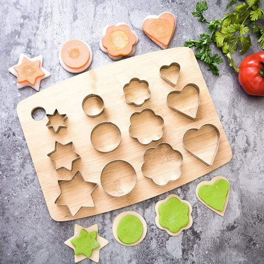 12-Piece Stainless Steel Cookie & Pastry Cutters Set