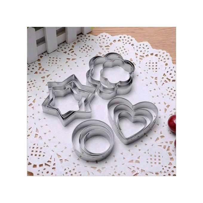 12-Piece Stainless Steel Cookie & Pastry Cutters Set