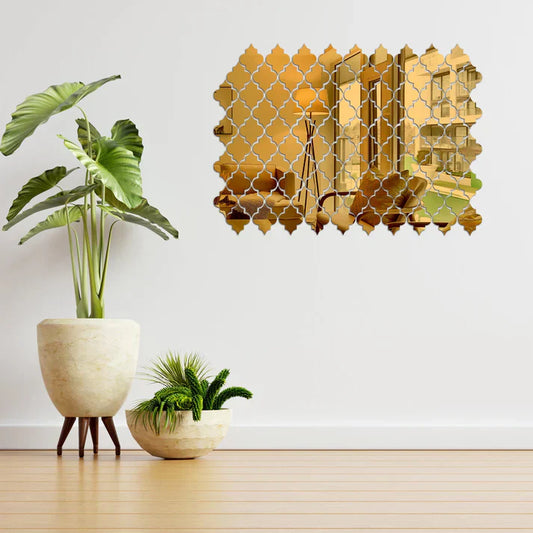 12Pcs_Acrylic_Mirror_Stickers, Home & Wall Decor