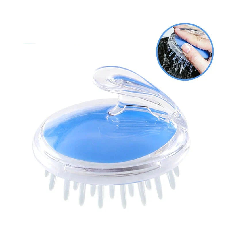 Silicone Scalp Massage Brush — Shampoo Applicator & Wash