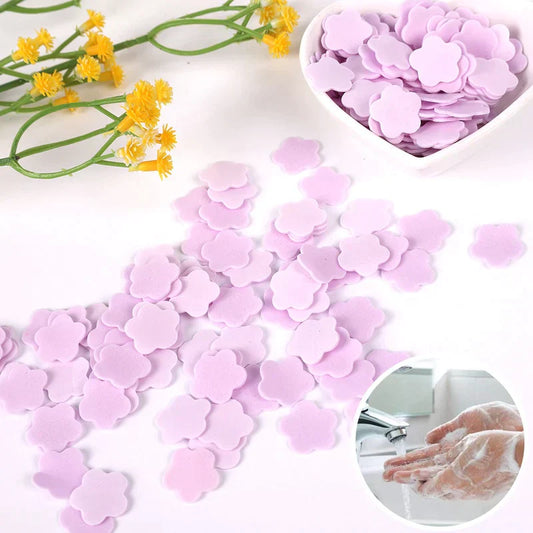 Flower-Shaped Travel Soap Paper Sheets — Portable Handwash