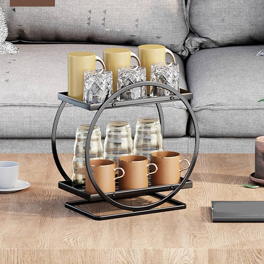  2 Layer Round Storage Rack

