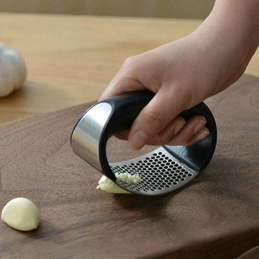 Stainless Steel Garlic Press Crusher & Mincer — Easy Squeeze