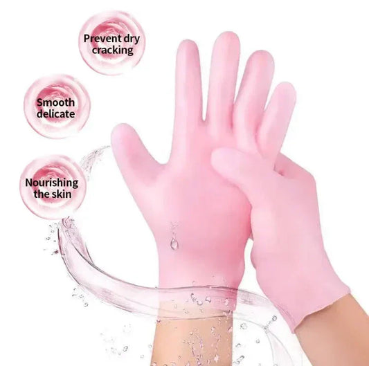 Silicone Gel Moisturizing Gloves — Dry Cracked Hand Treatment