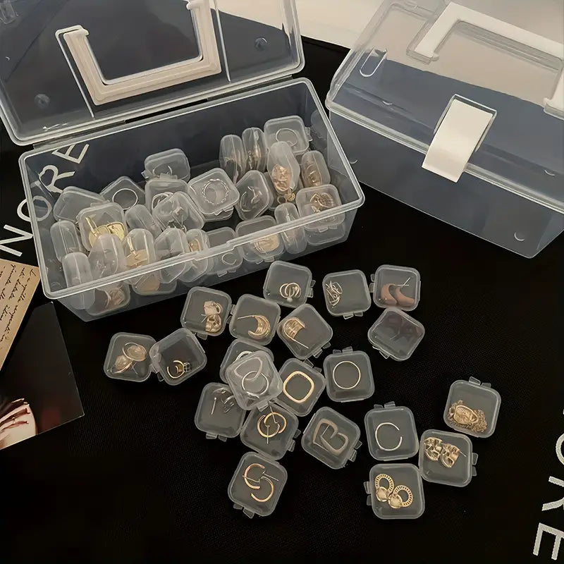 Transparent Portable Mini Jewellery & Ring Storage Box