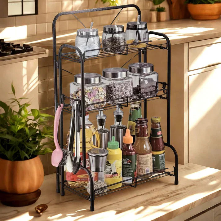 Foldable Multi-Layer Kitchen & Bathroom Storage Shelf