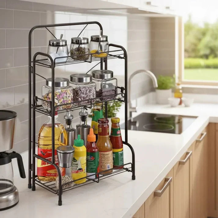 Foldable Multi-Layer Kitchen & Bathroom Storage Shelf