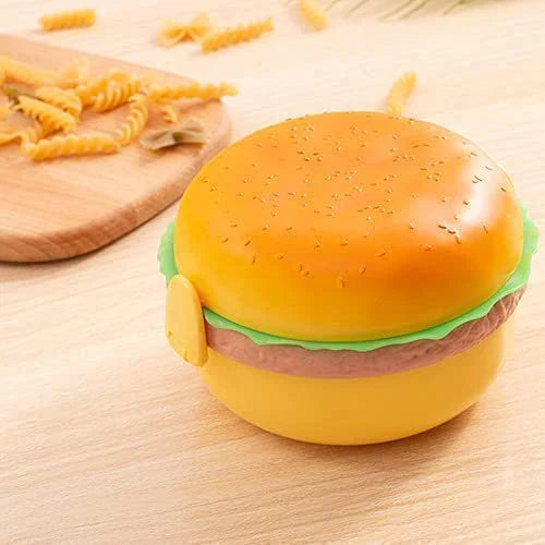 Burger-Shaped Kids Lunch Box — Fun Bento Food Container