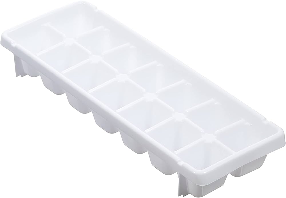 2-Piece Easy Release White Ice Cube Tray(16 Cubes)