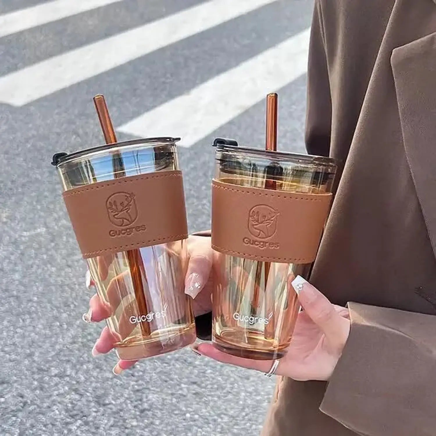 Premium Aesthetic Coffee Glass 450ML