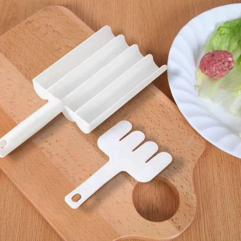 4-Row Meatball & Pakora Maker Mold — Easy Shaping Tool