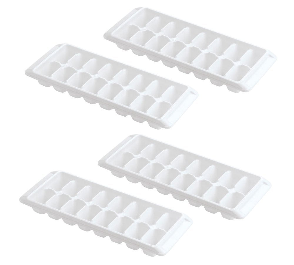 2-Piece Easy Release White Ice Cube Tray(16 Cubes)