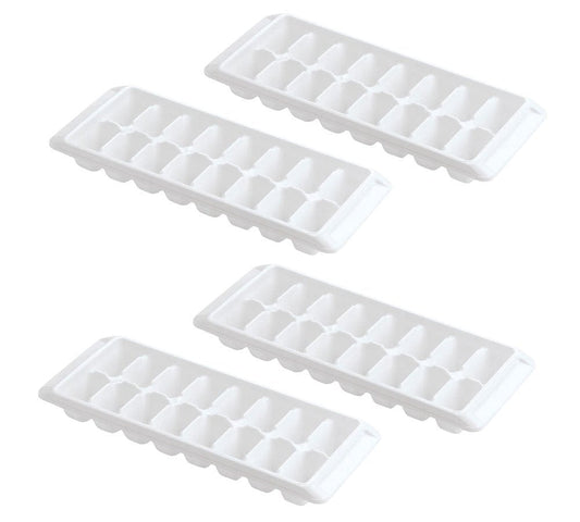 2-Piece Easy Release White Ice Cube Tray(16 Cubes)