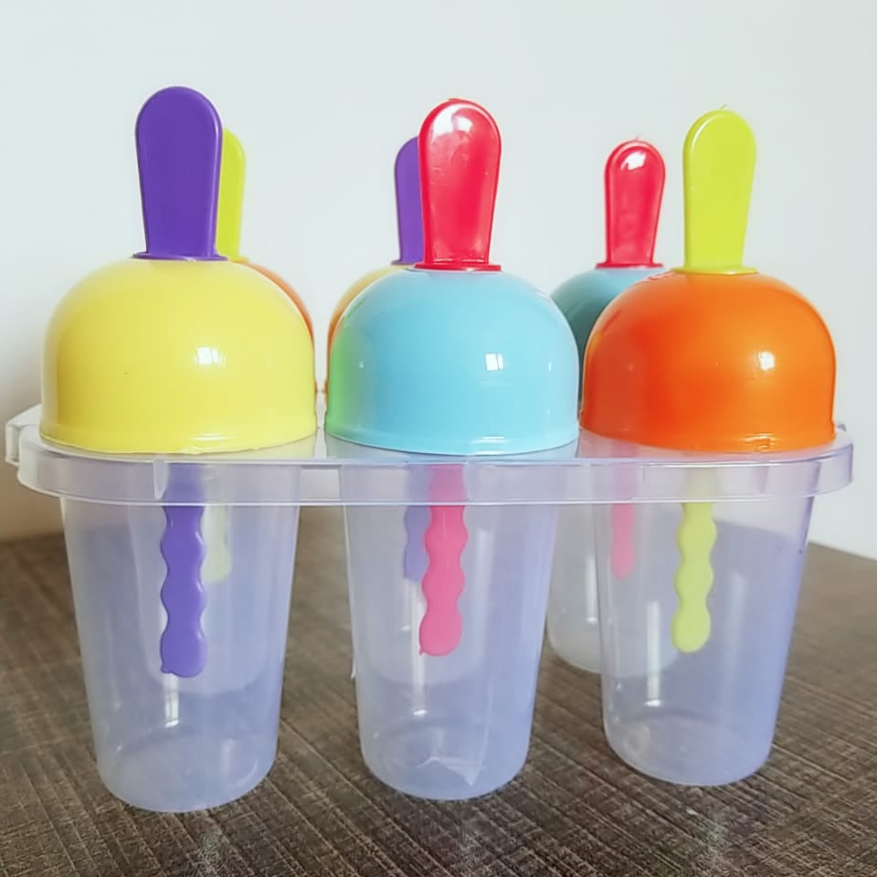 6-Cavity Popsicle Mold Set – Easy Release, Kitchen Accessories 