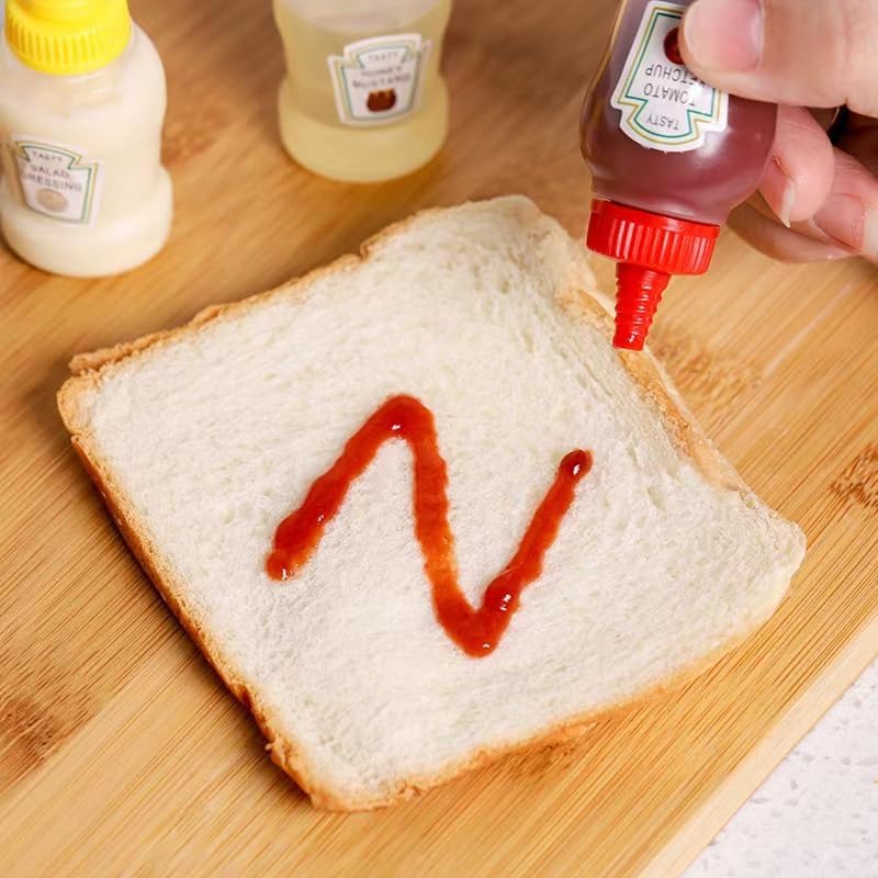 2-Pack Mini Squeeze Condiment Bottles — For Sauces & Oils
