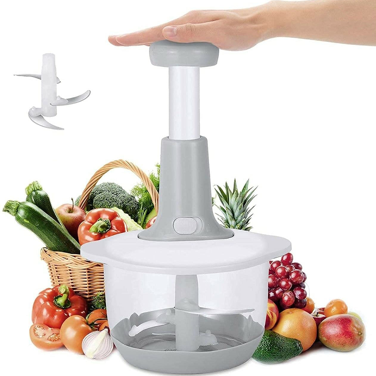 9-In-1 Manual Pull-String Food Chopper & Vegetable Dicer
