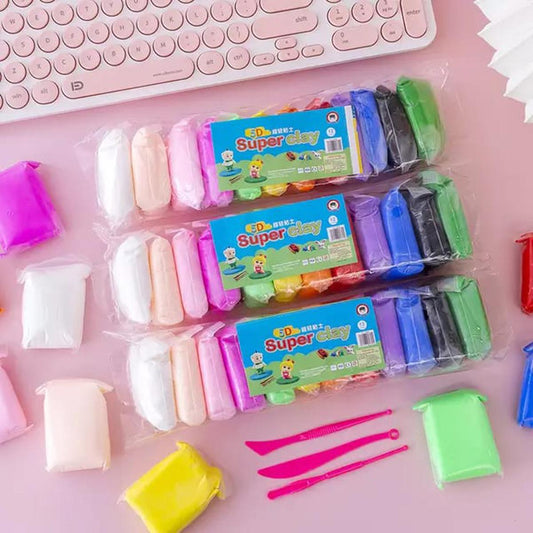 12-Color Foam Clay Dough Set — Kids DIY Art & Craft