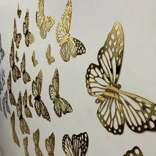 6-Piece Golden Grace Butterfly Set Stickers