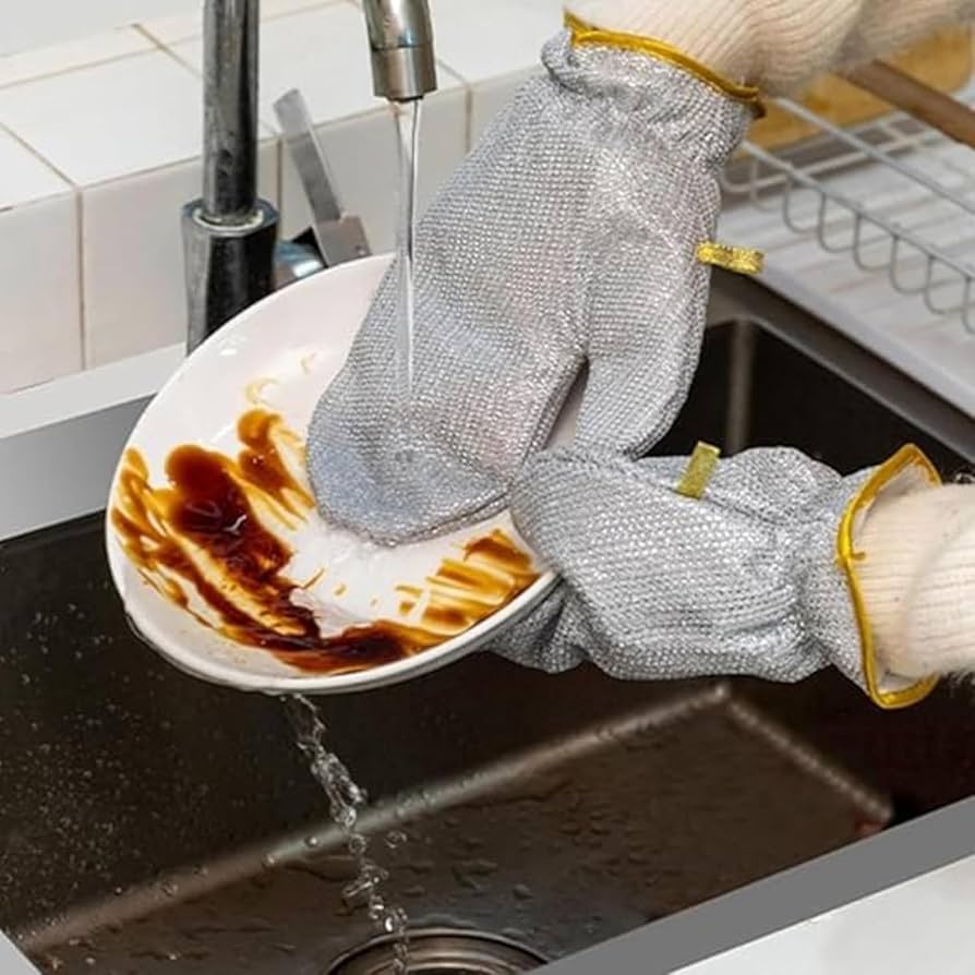 Reuseable Steel Wire Dishwashing Glove