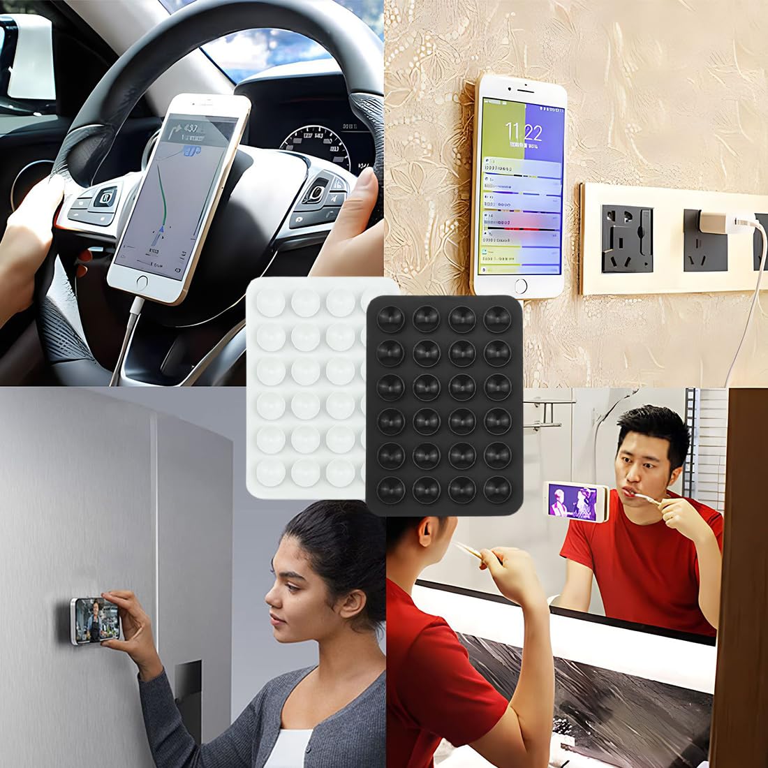 Silicone Suction Cup Phone Holder — Universal Dashboard Mount