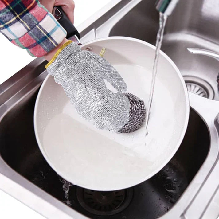 5-Piece Reuseable Steel Wire Dishwashing Glove
