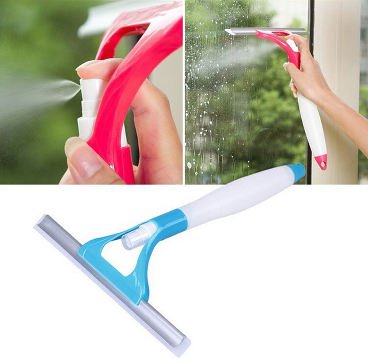 Multi-Surface Window & Glass Wiper With Spray Bottle
