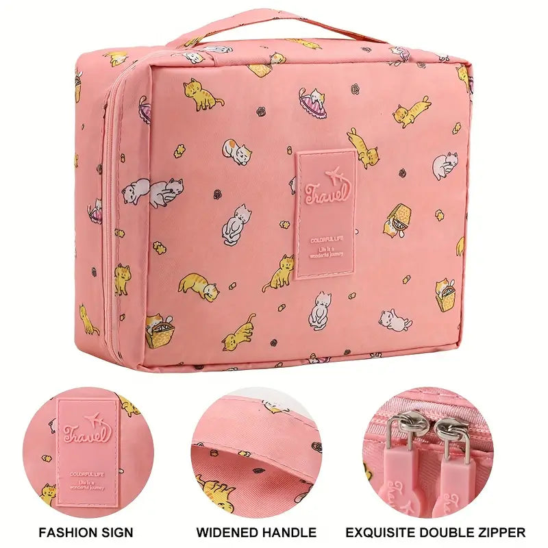 Portable Hanging Travel Toiletry & Cosmetic Organizer Bag