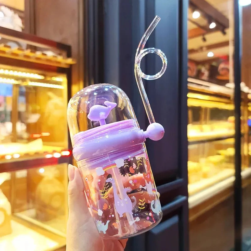 250ml Cute Dolphin-Themed Kids Water Bottle — BPA-Free