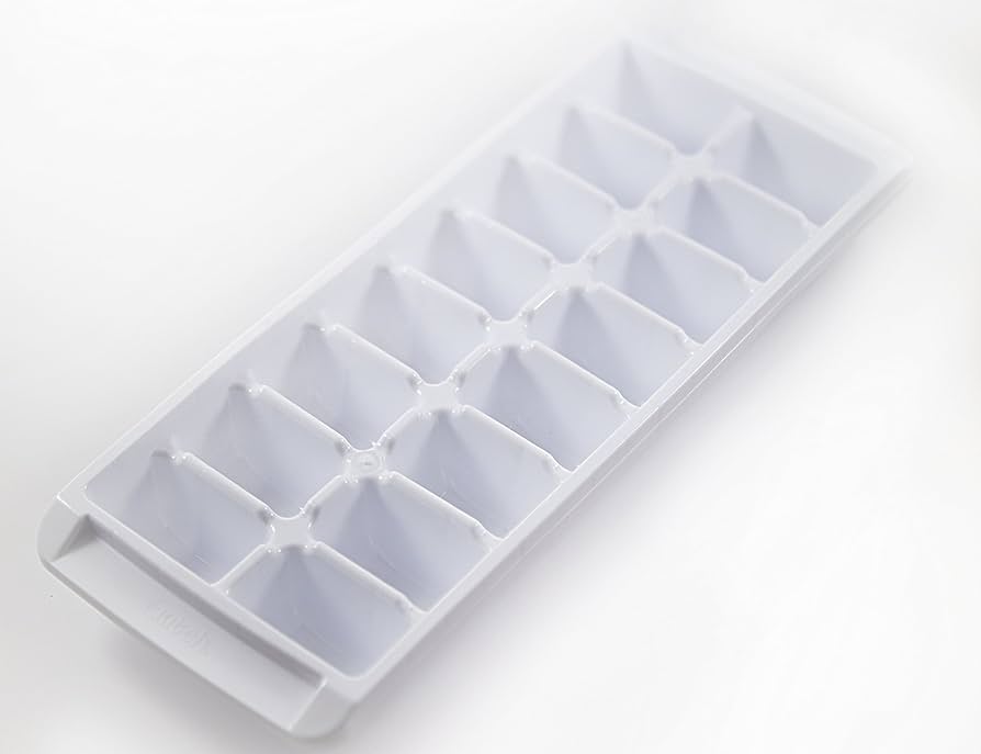 2-Piece Easy Release White Ice Cube Tray(16 Cubes)