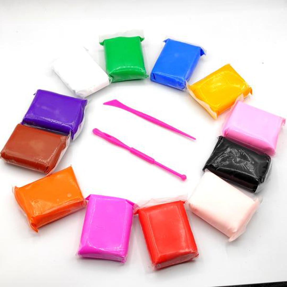 12-Color Foam Clay Dough Set — Kids DIY Art & Craft