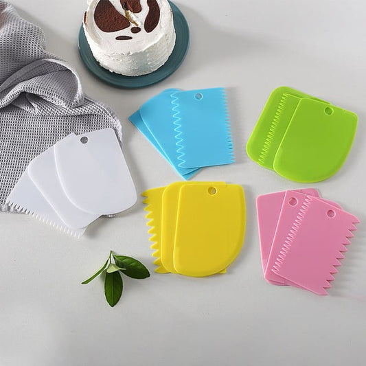 3-Piece Baking Set — Pastry Spatula, Dough Cutter & Bread Slicer