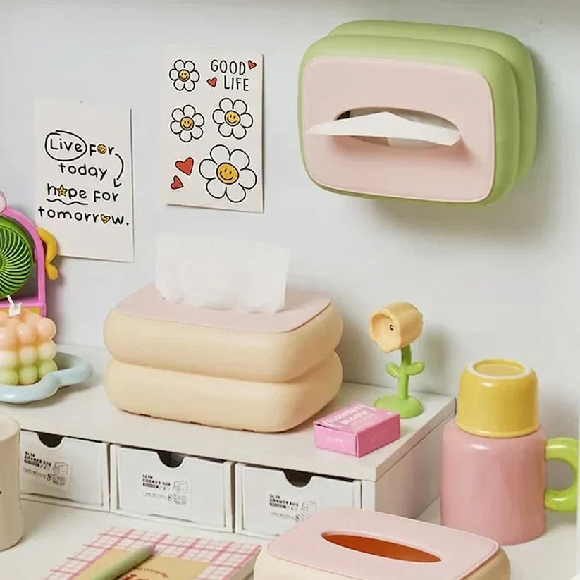 Elegant Decorative Tissue Box Cover & Storage Organizer
