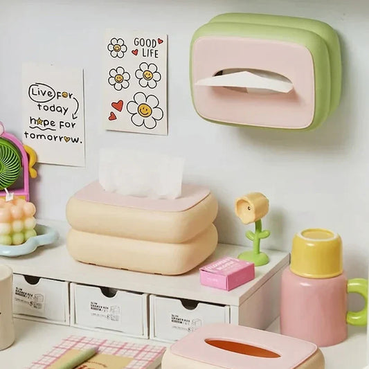 Elegant Decorative Tissue Box Cover & Storage Organizer
