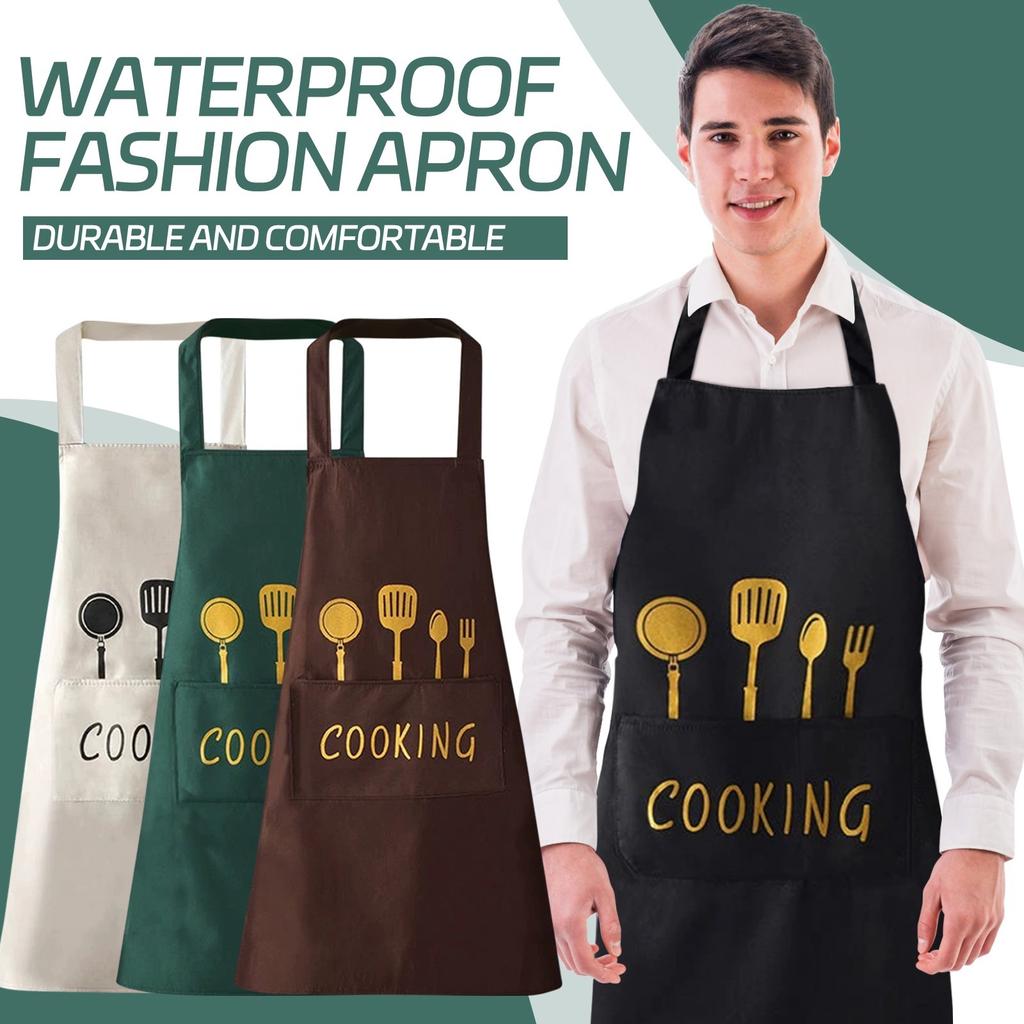 Chef Cooking Apron with Front Pocket – Adjustable Neck Strap