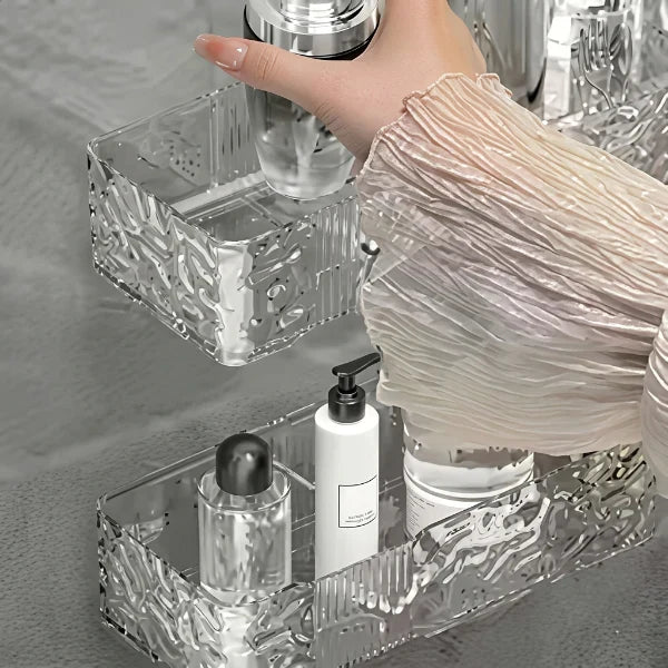 Clear Edge Acrylic Wall Corner Rack