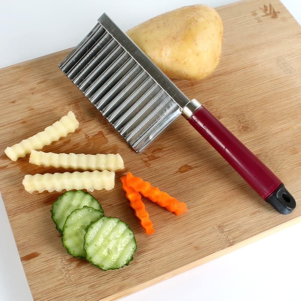 Crinkle Cut Fries Cutter Knife, Kitchen Accessories 